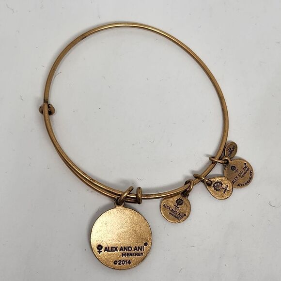 ALEX and ANI Georgia Gold Tone Bangle Bracelet - Picture 2 of 6